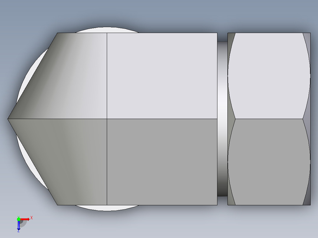卡套式工业通用硬管接头EO_Adjustable_Locknut_elbow_WEE35ZLRCF俯视图