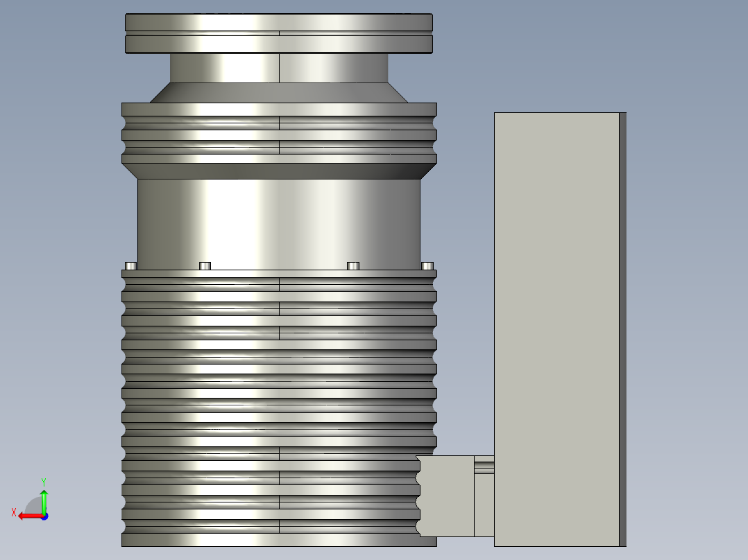 磁悬浮分子泵_TURBOVAC MAG W300 iP 100 CF后视图
