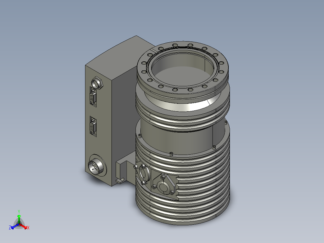 磁悬浮分子泵_TURBOVAC MAG W300 iP 100 CF正等轴测图