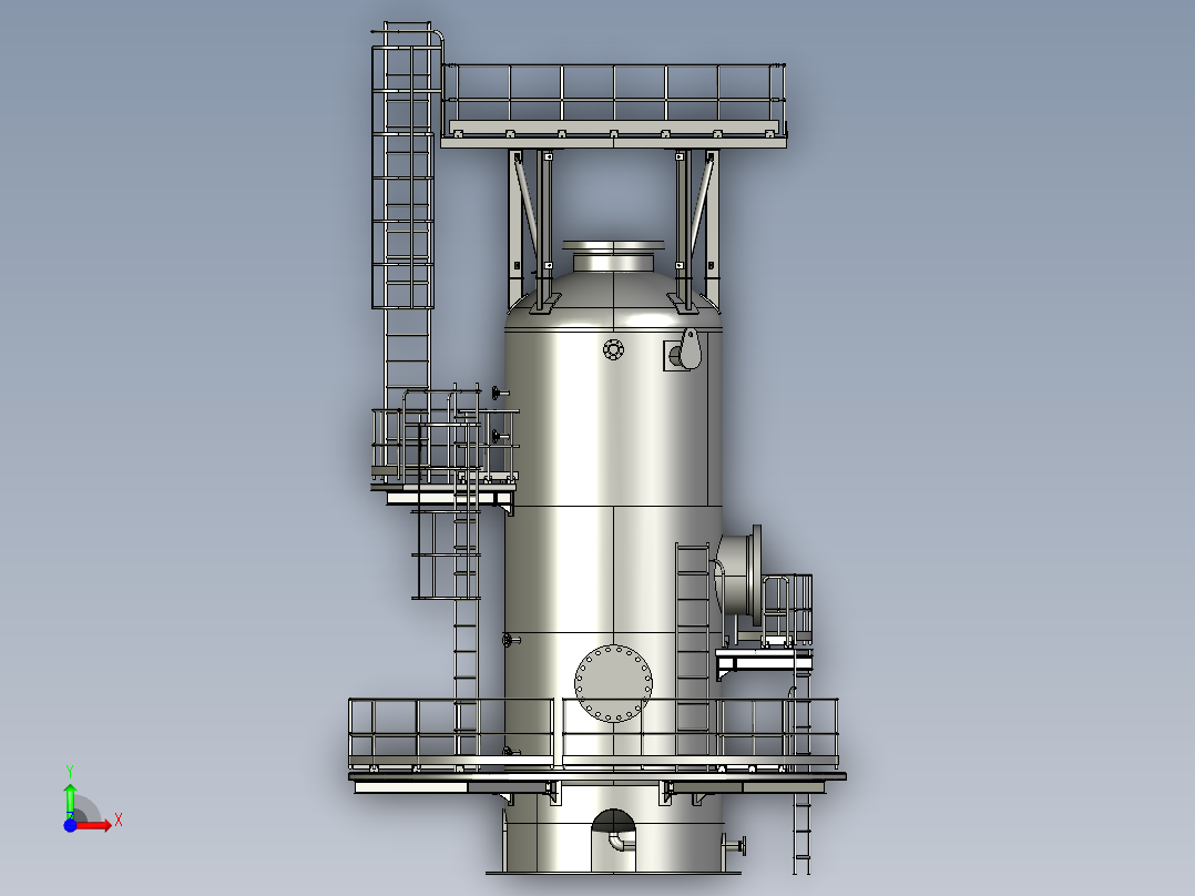 石油天然气分离器设备4前视图