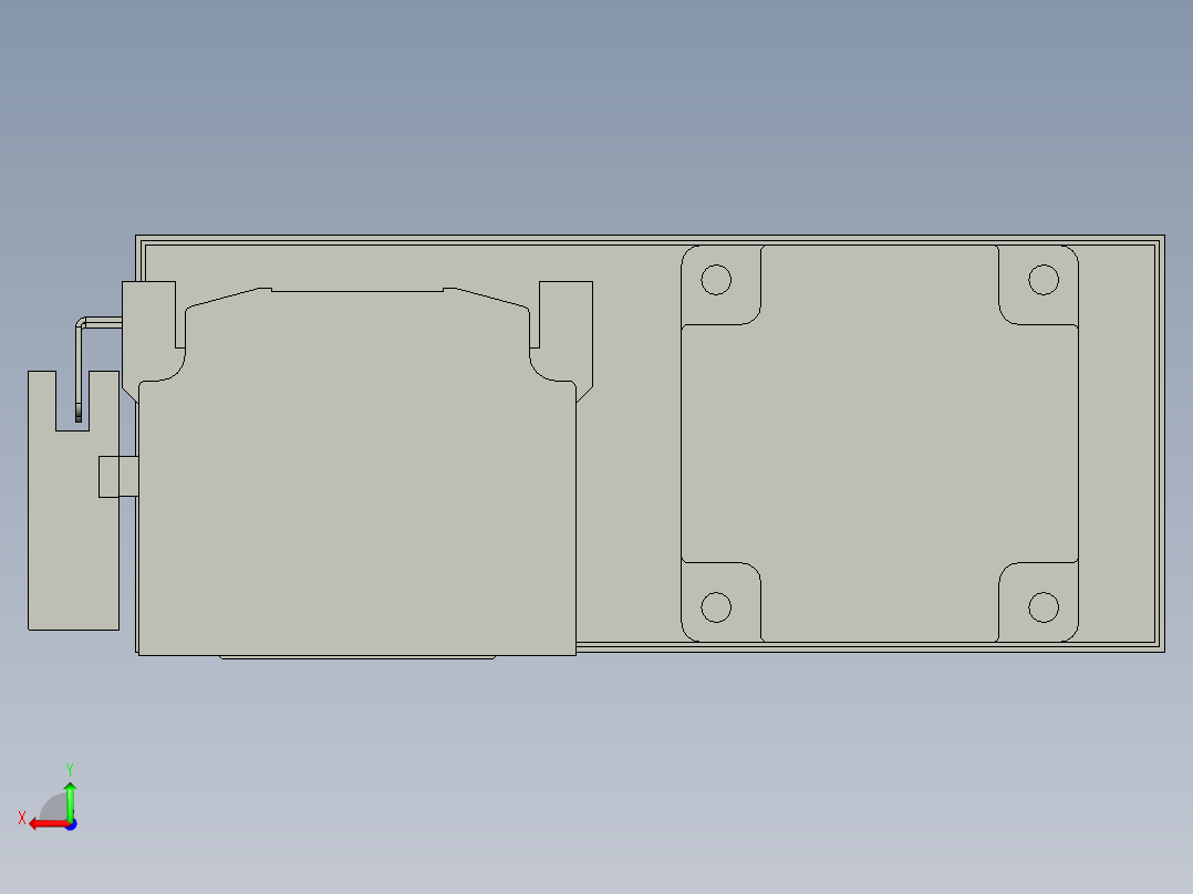 直线模组LHA6-S650-R-200W(16丝杆)设计图纸后视图