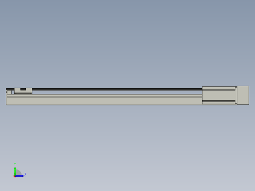 直线模组LHA6-S650-R-200W(16丝杆)设计图纸左视缩略图