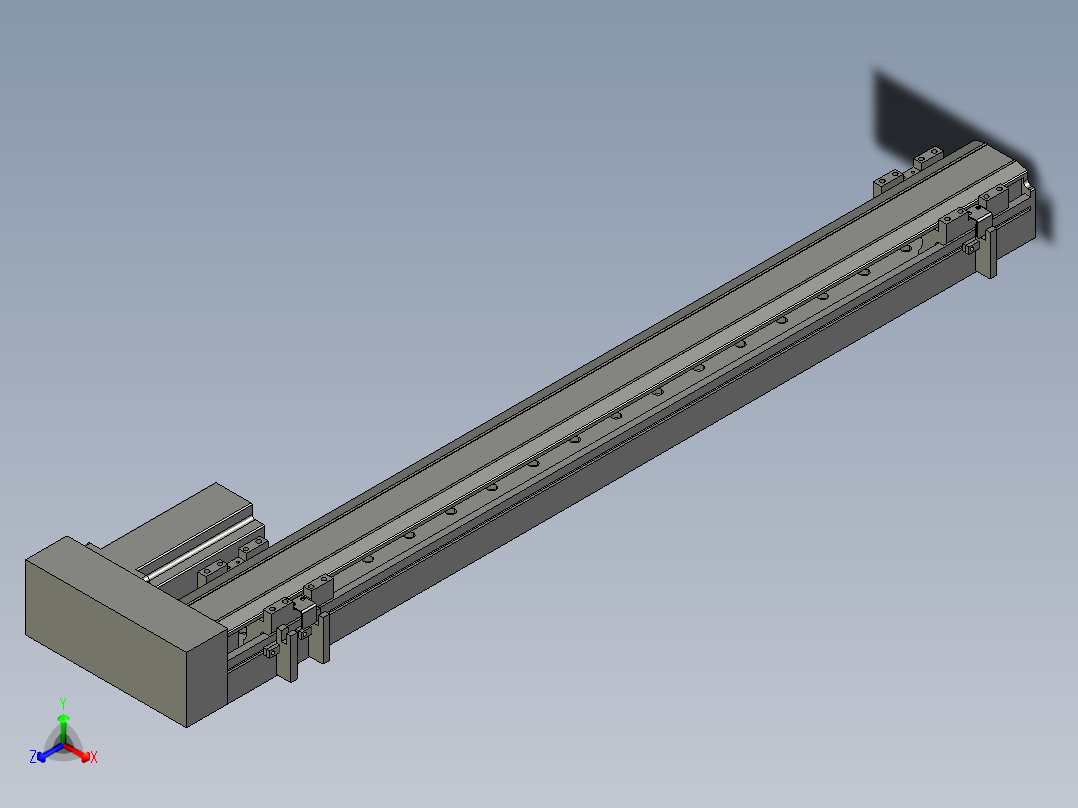 直线模组LHA6-S650-R-200W(16丝杆)设计图纸正等轴测图