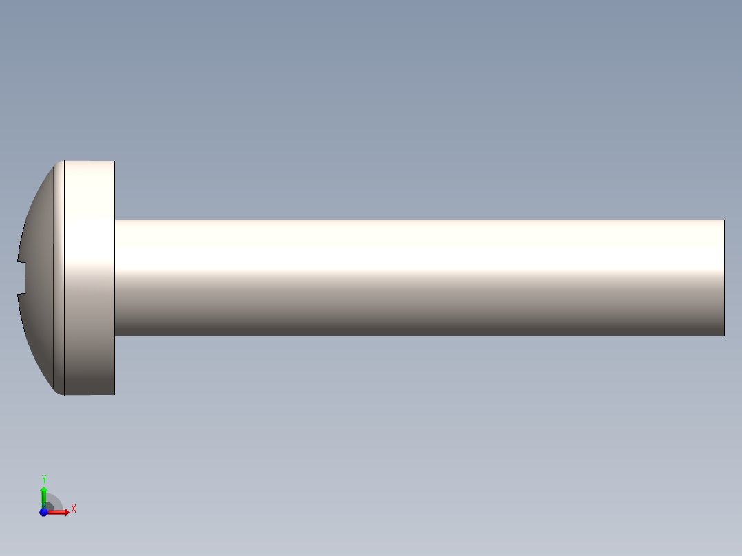 螺丝 M2.5 十字盘头-M2.5 x 13 Screw head.SLDPRT前视图