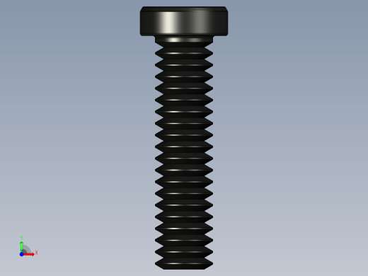 紧固件-IGES 0.2500 Button Screw前视缩略图
