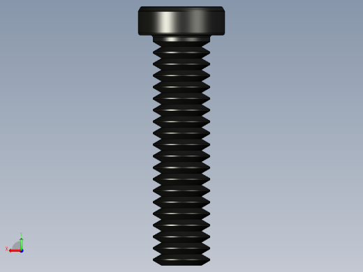 紧固件-IGES 0.2500 Button Screw后视缩略图
