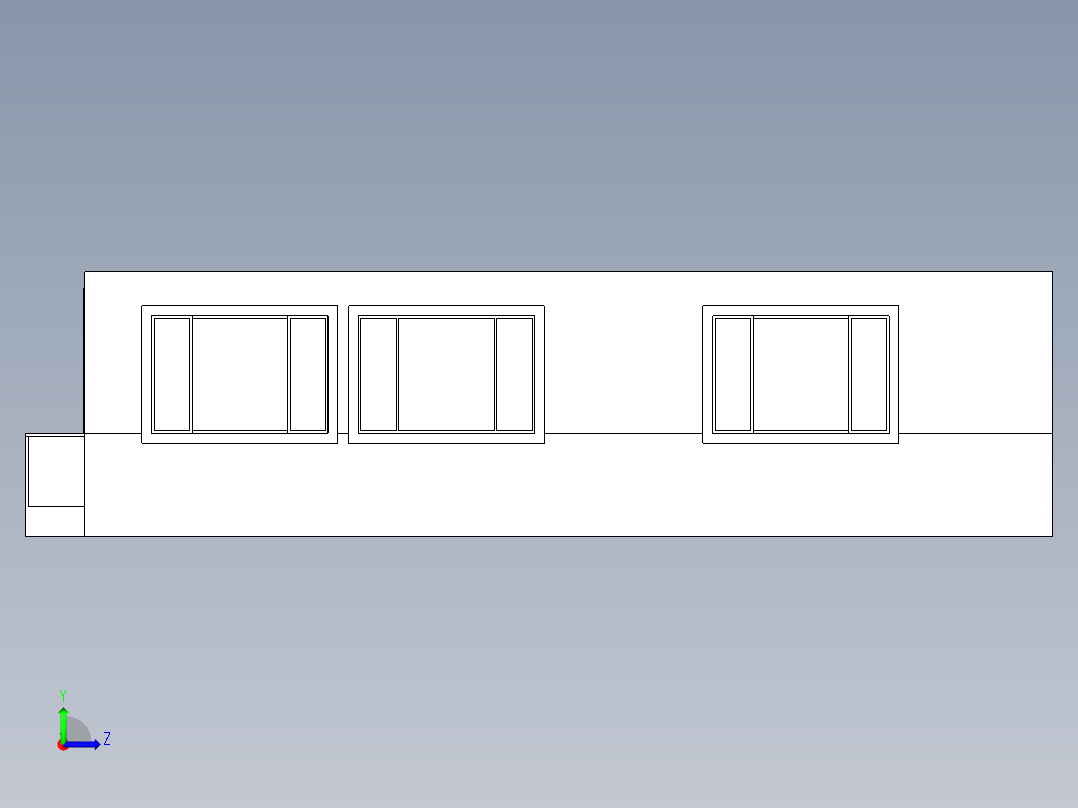 懒人床浴左视图