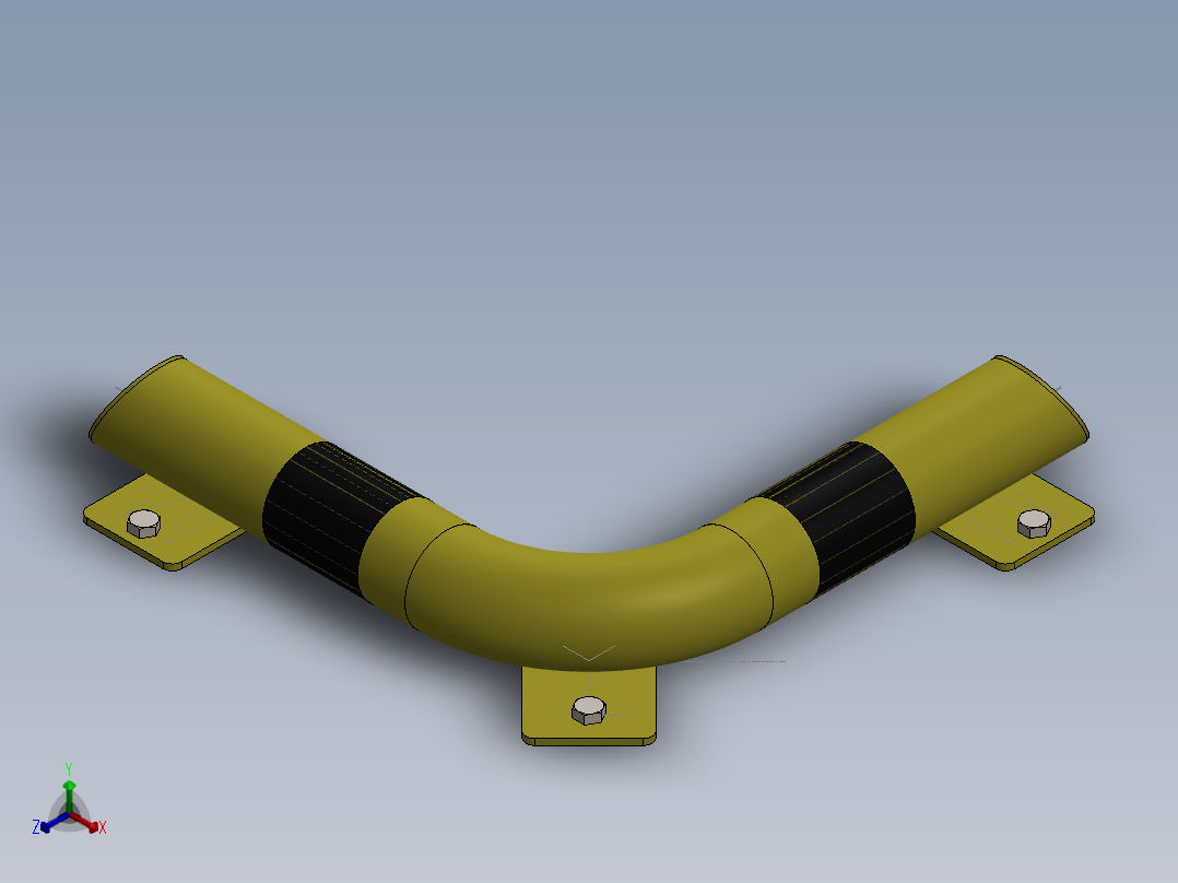 L角走道安全正等轴测图