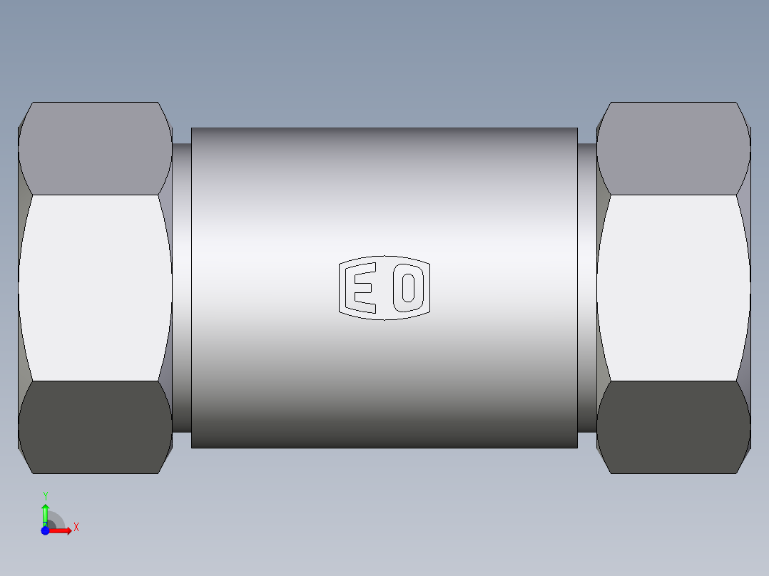 卡套式工业通用硬管接头EO_Weld_bulkhead_fitting_ESV35ZL71前视图
