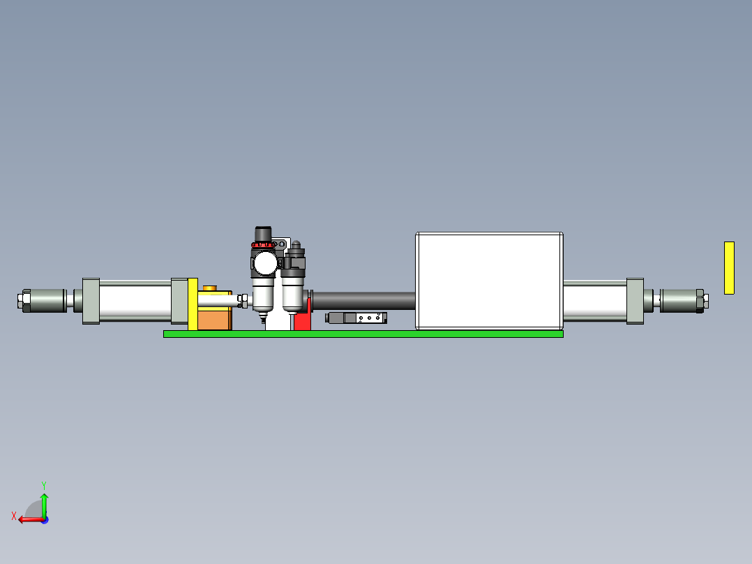 压紧夹具后视图