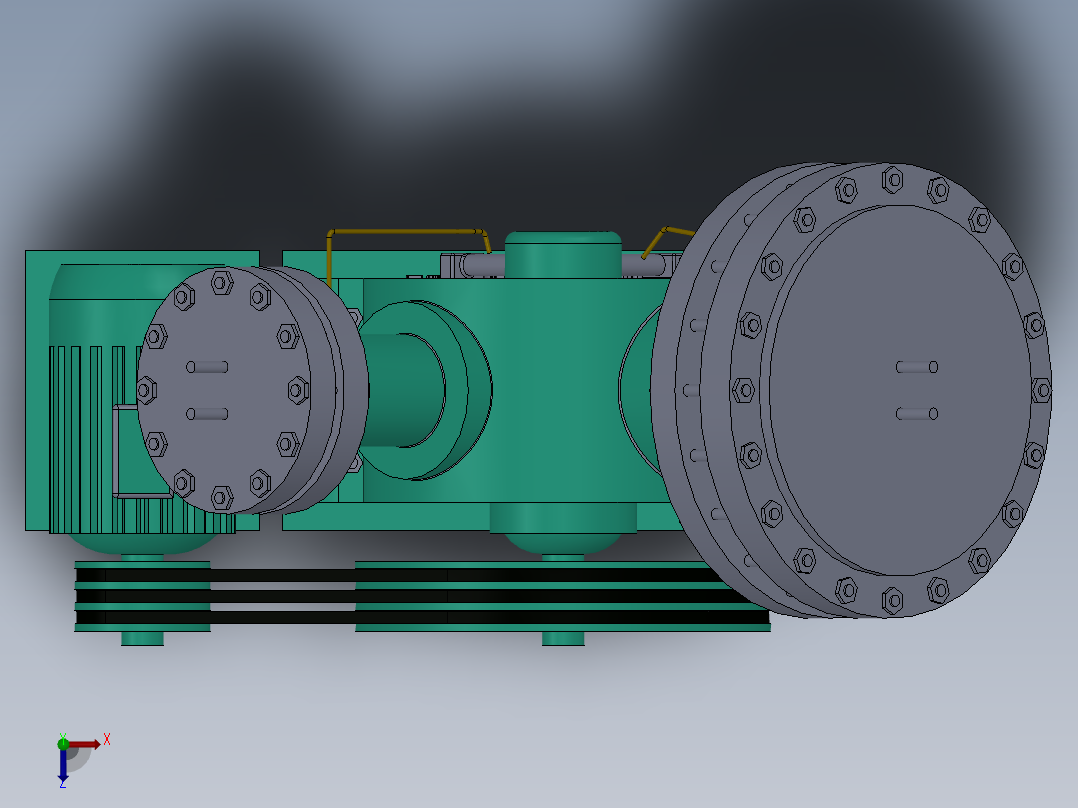 发一个隔膜压缩机的俯视图