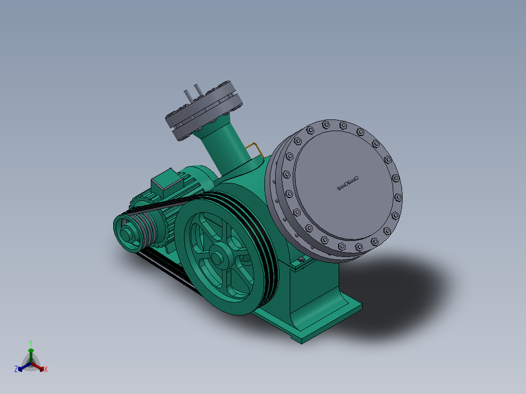 发一个隔膜压缩机的正等轴测图