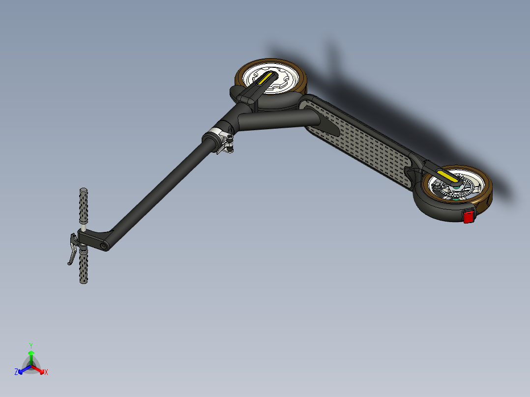 电动滑板车电动滑板车正等轴测图