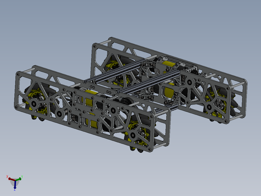 紧凑型麦克纳姆驱动底座主视图