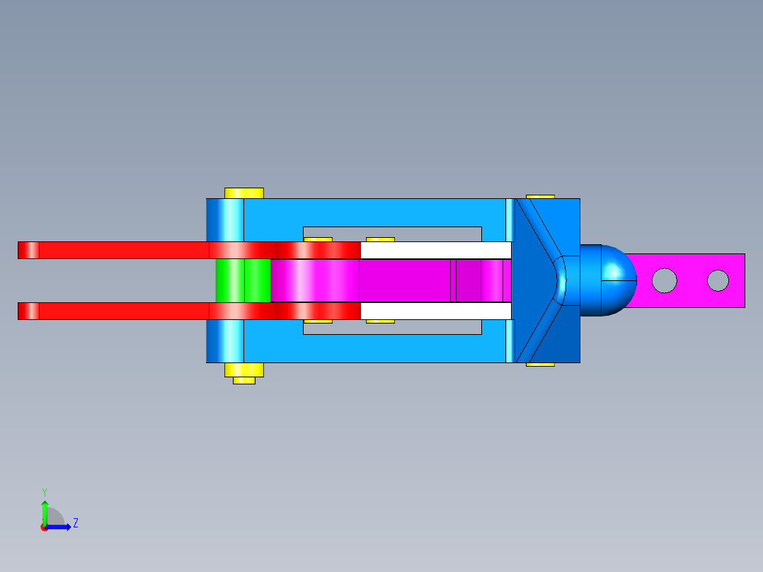 德克斯TUNKERS气缸数模T5-05.2BA左视图