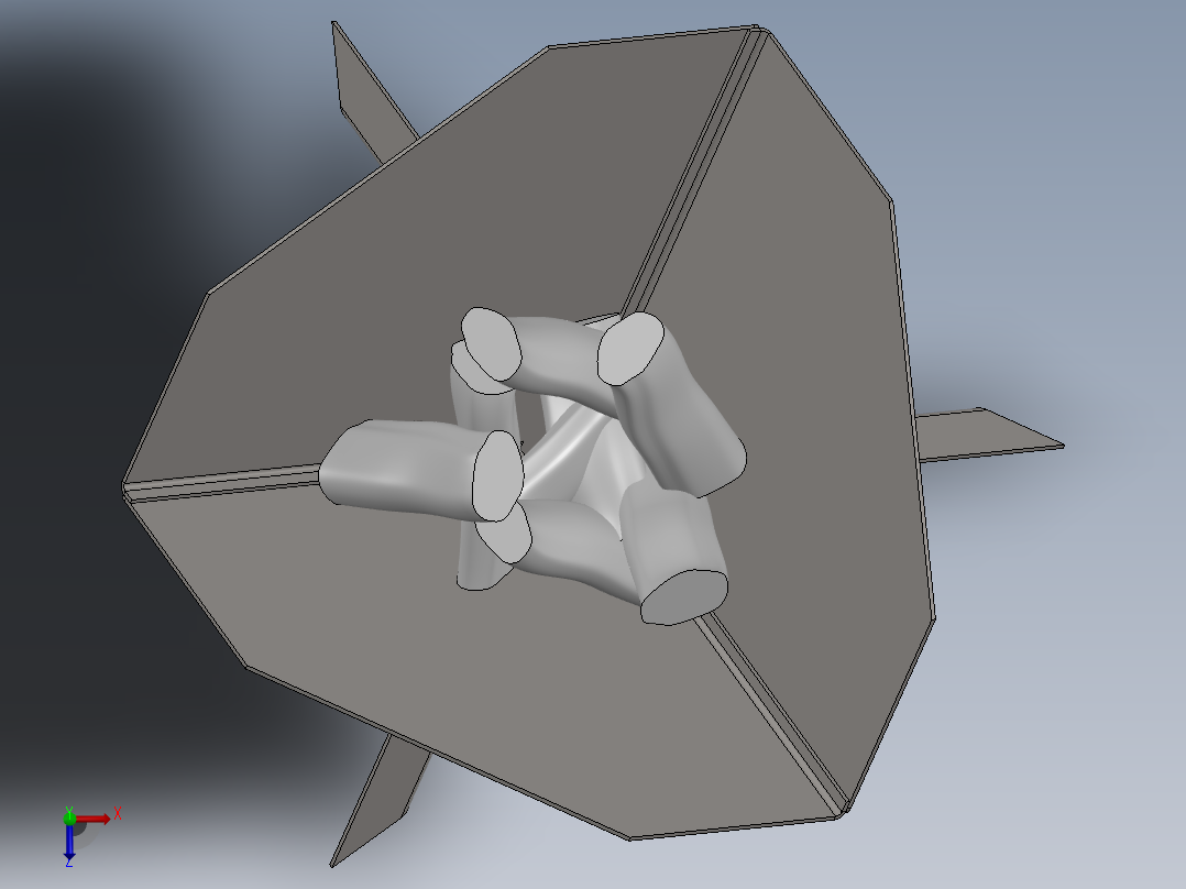 金属板制成的简易壁炉俯视图