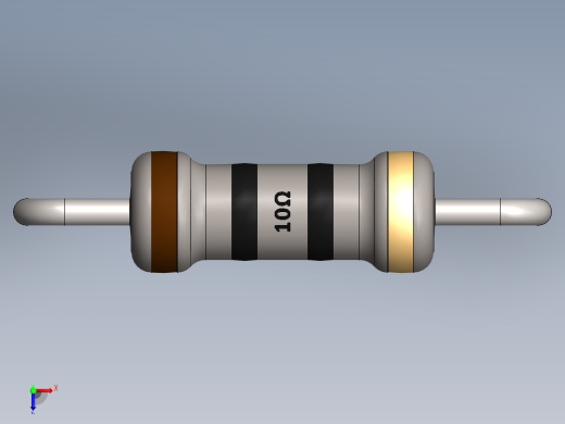 电容器 二极管 电阻器-Resistor 10 Ohm俯视缩略图
