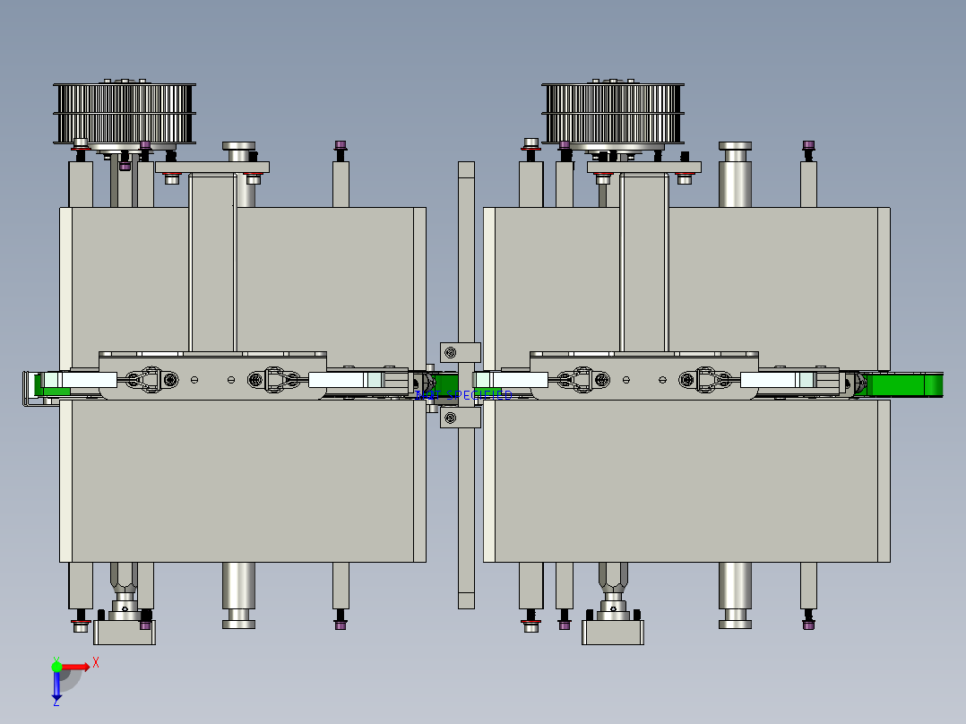 全自动吊牌检品机俯视图