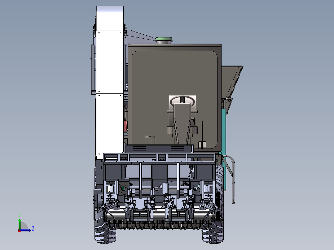玉米收获机左视图