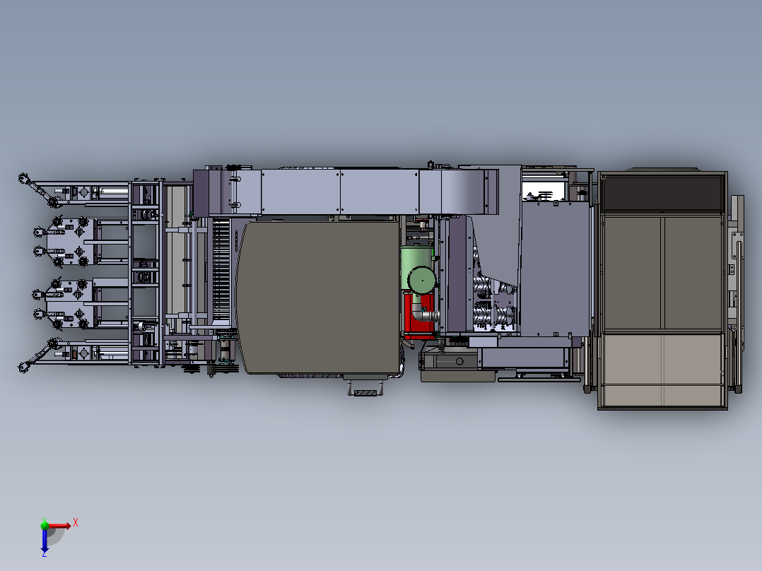 玉米收获机俯视图