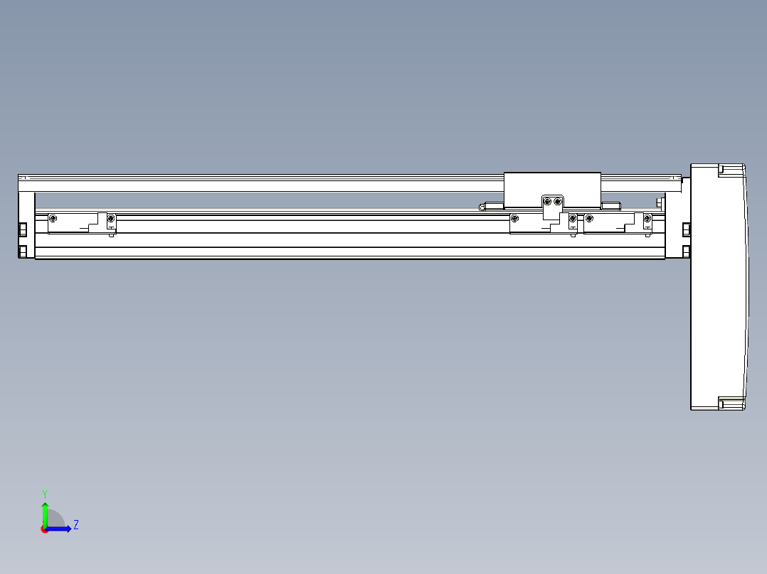 TPA-KNR-86E-1610C-L350A1-MP-BJ86-N3线性模块铝制底座左视图