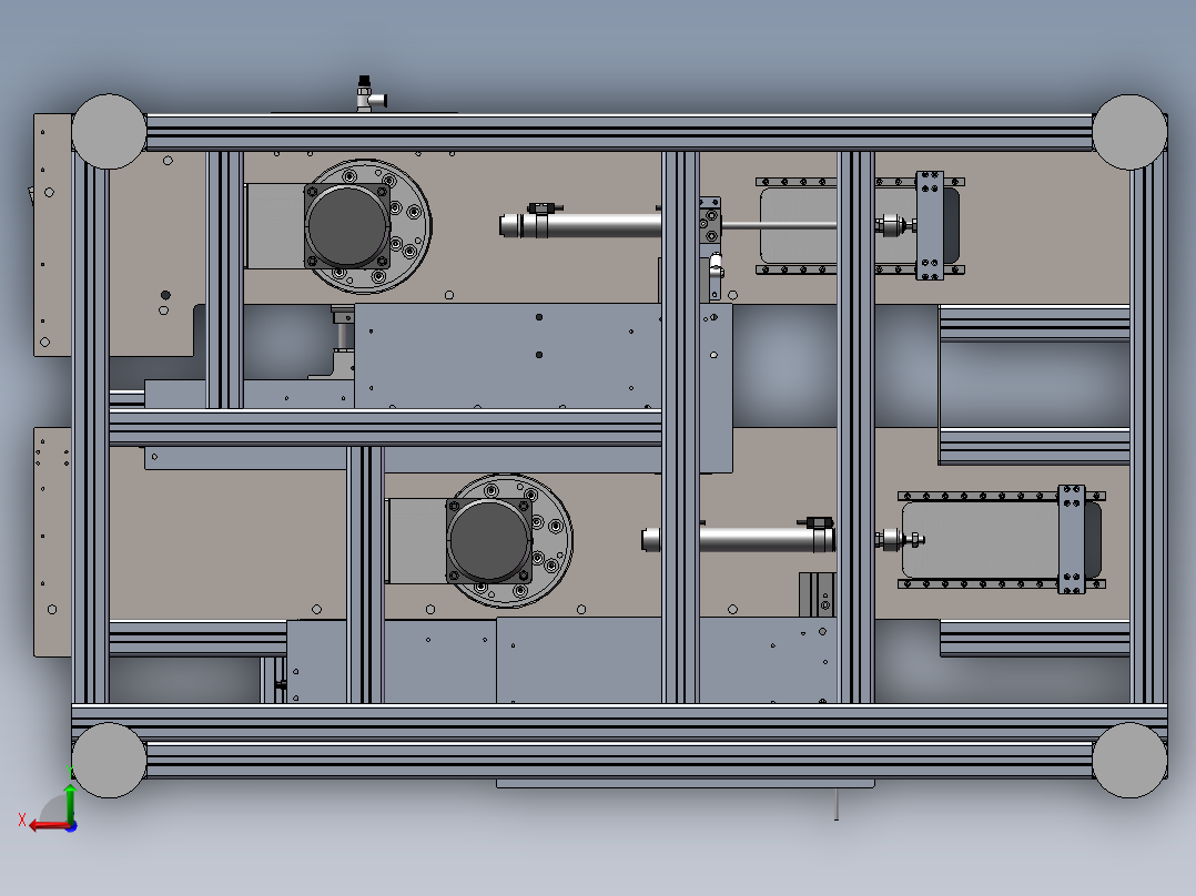 轴承抛光机的圆环零件清理机sw18可编辑后视图