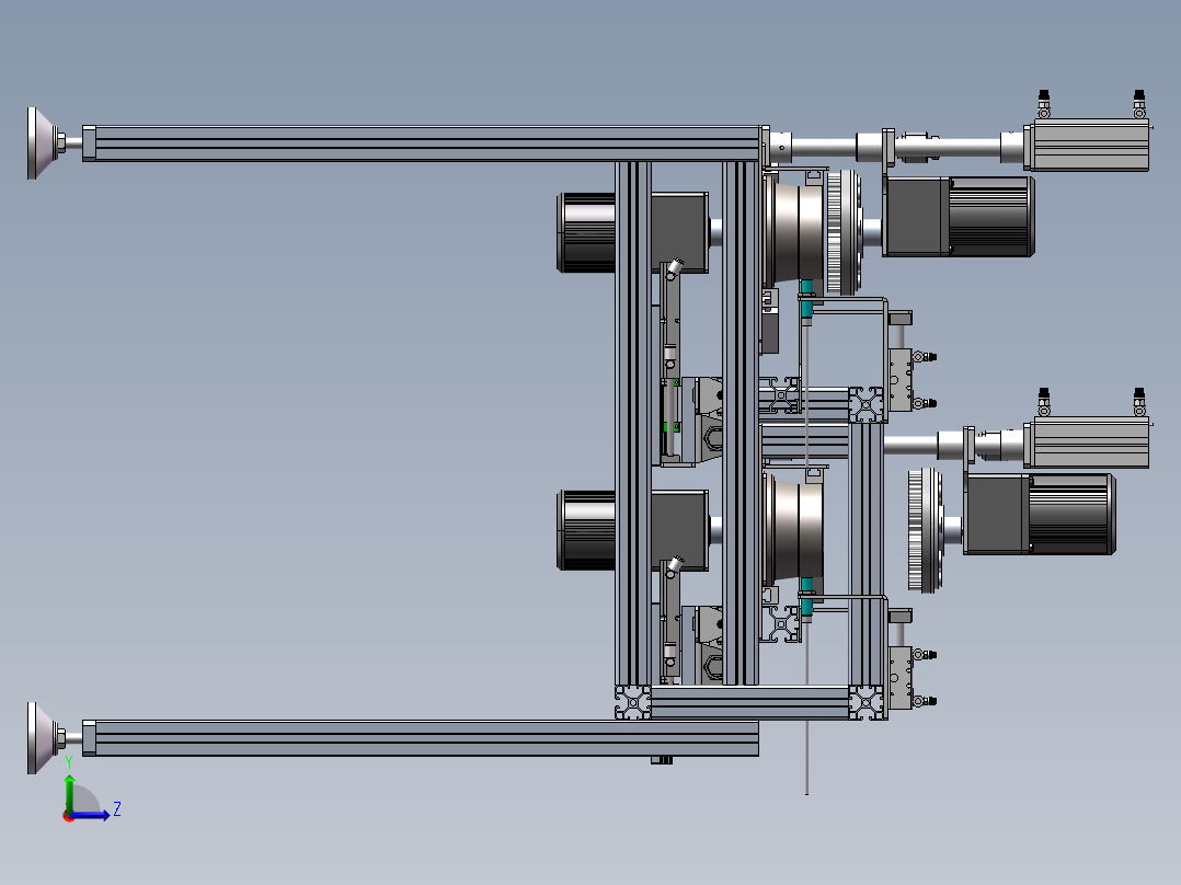 轴承抛光机的圆环零件清理机sw18可编辑左视图