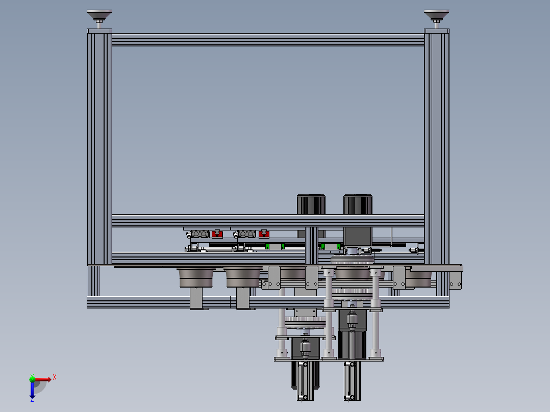 轴承抛光机的圆环零件清理机sw18可编辑俯视图