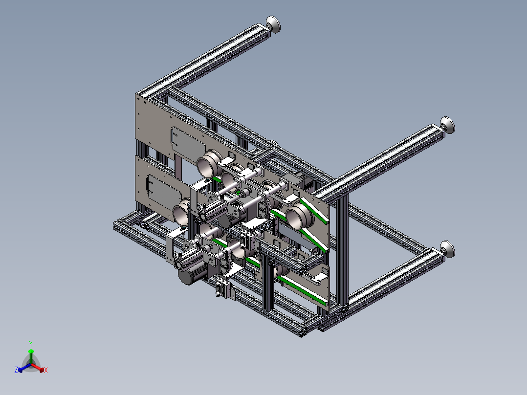 轴承抛光机的圆环零件清理机sw18可编辑正等轴测图