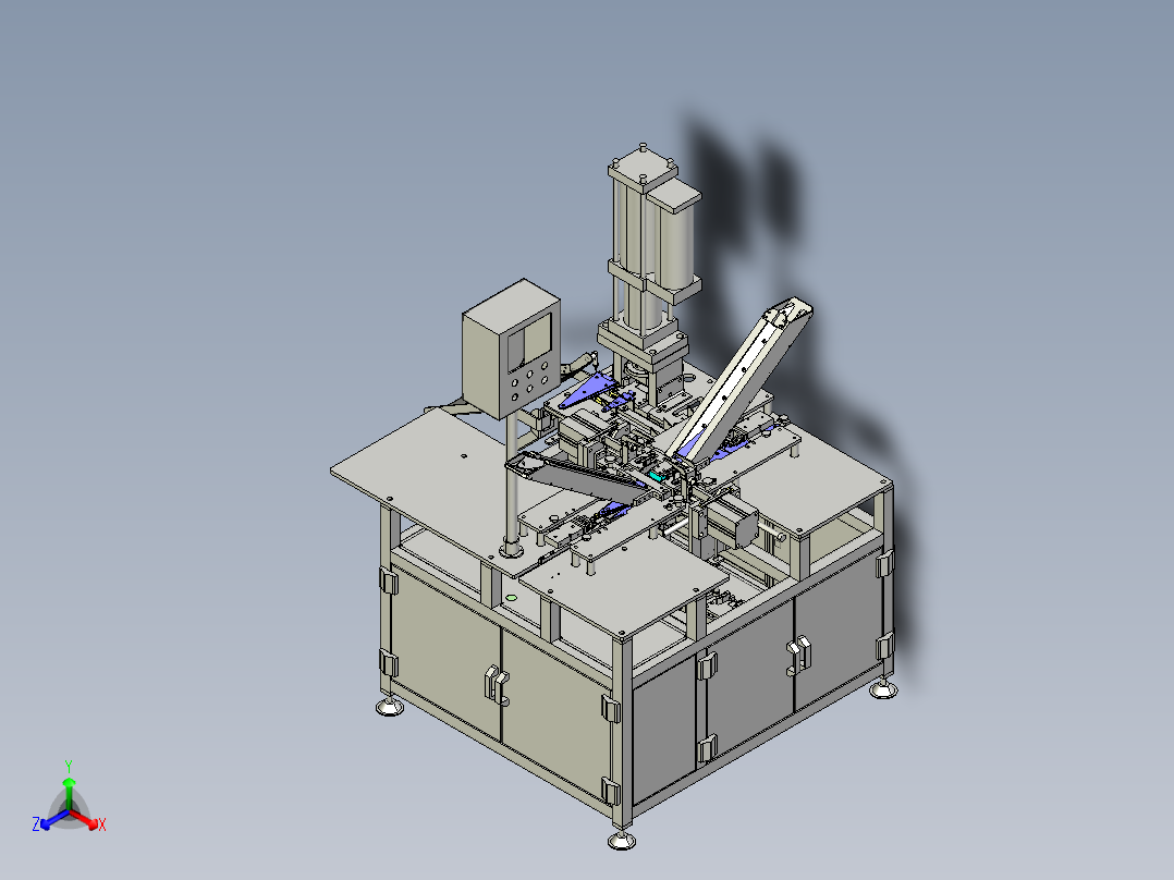 重型条铰组装机step正等轴测图
