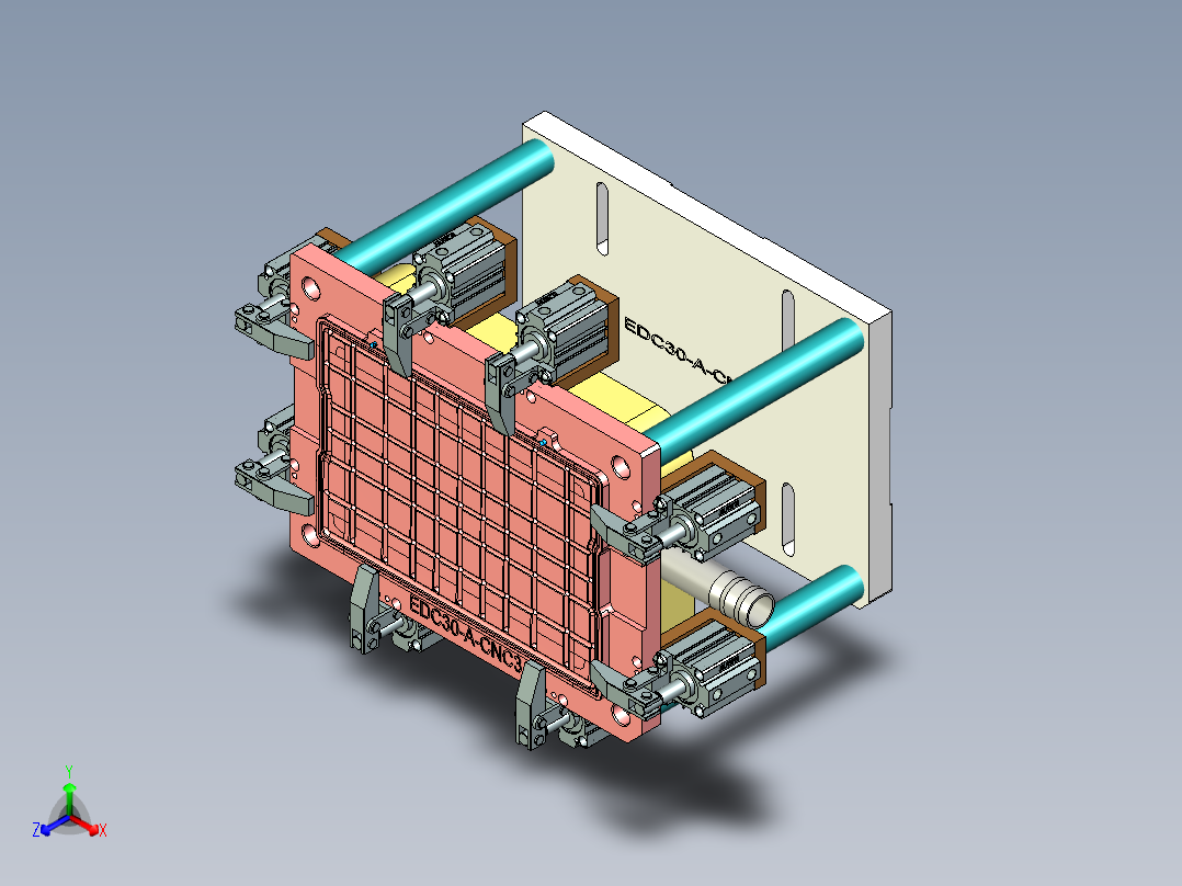 EDC30-A-笔记本CNC工装夹具三维模型CNC3-190128主视图