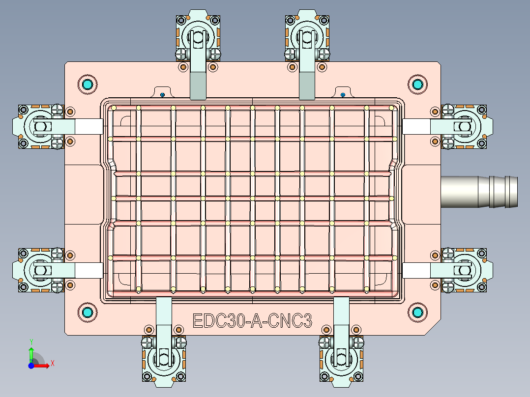 EDC30-A-笔记本CNC工装夹具三维模型CNC3-190128前视图