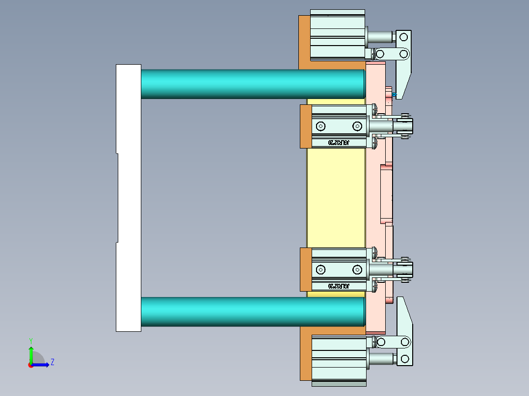 EDC30-A-笔记本CNC工装夹具三维模型CNC3-190128左视图
