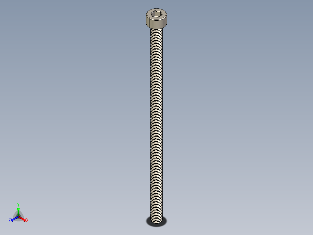 Screw_DIN_912_M5x100F_A2.STEP公制内六角螺钉主视图