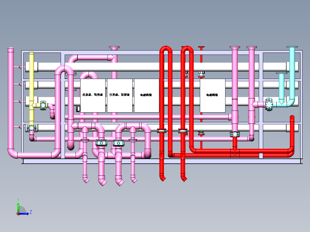 二级反渗透架子左视图
