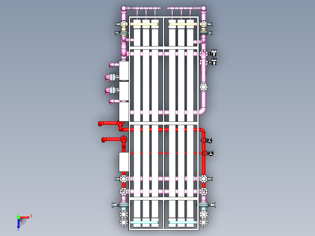 二级反渗透架子俯视图