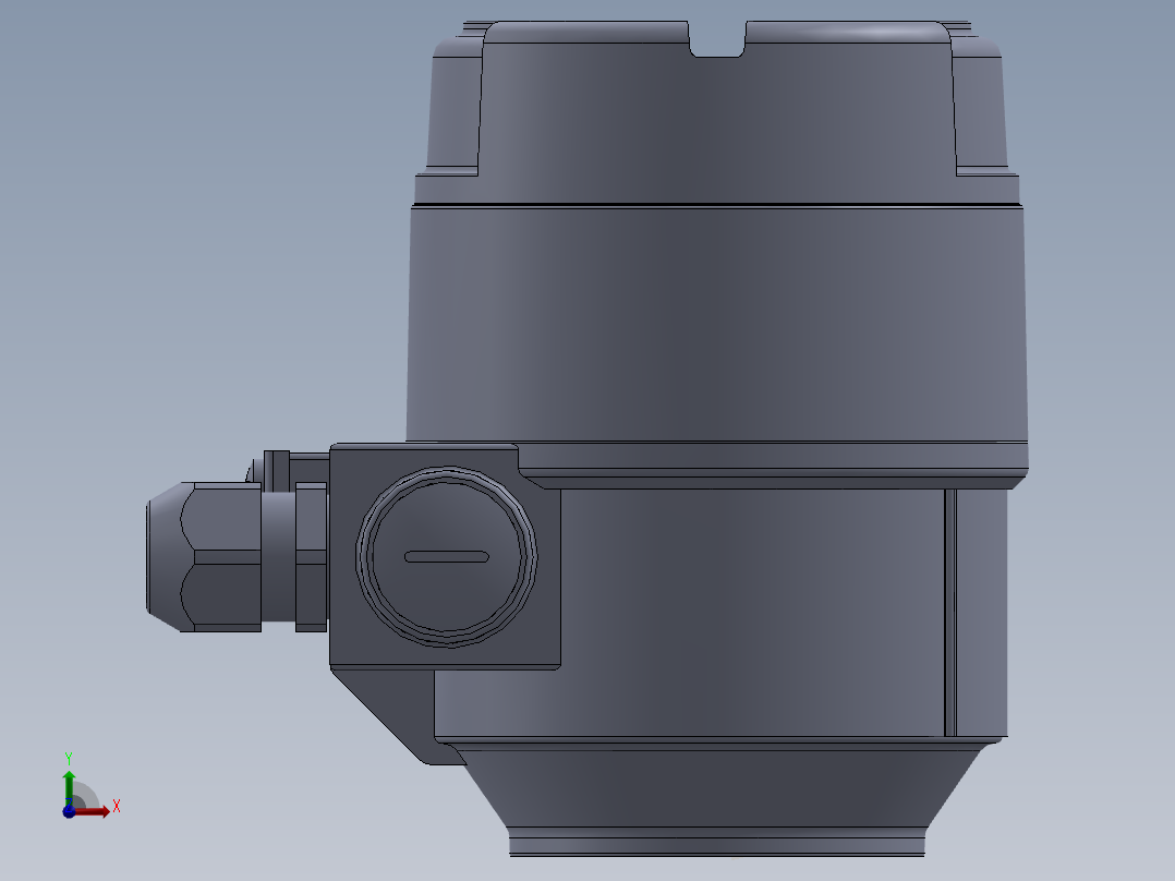 压力流量变送器壳前视图