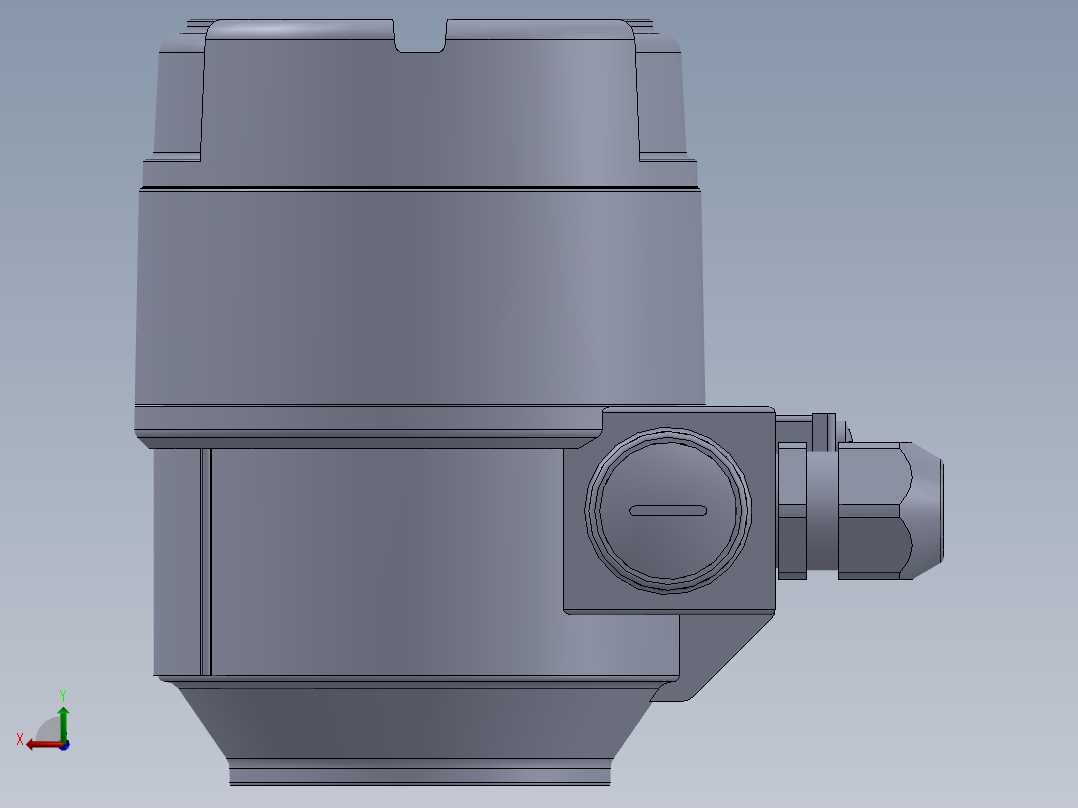 压力流量变送器壳后视图