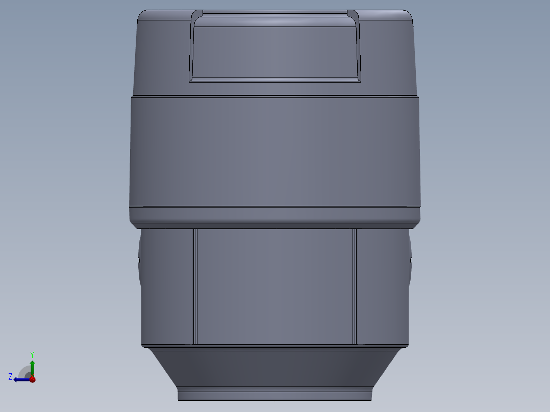 压力流量变送器壳右视图