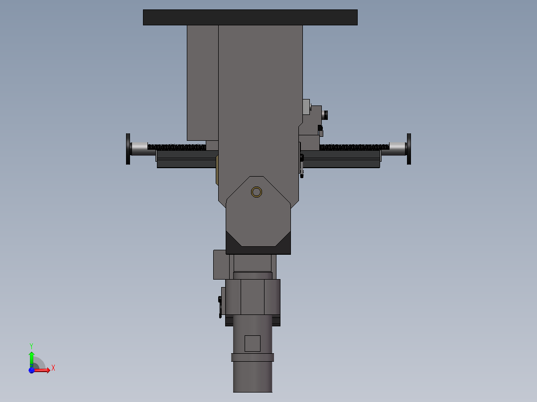 通用铣床模型前视图