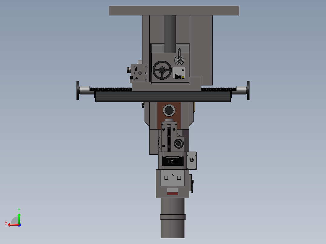 通用铣床模型后视图