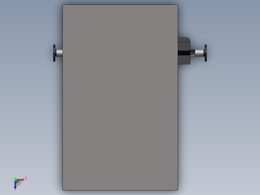 通用铣床模型俯视图