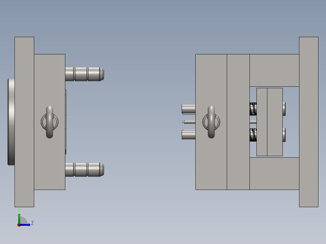 注塑模具、模具(66)左视图