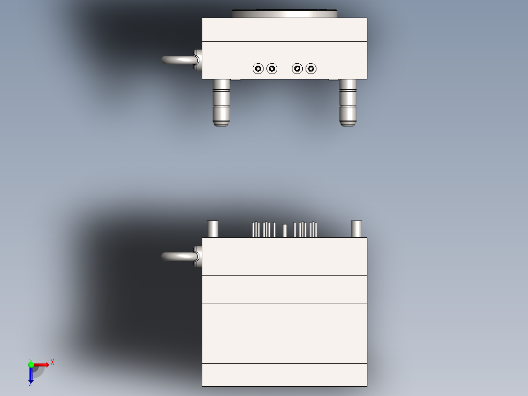 注塑模具、模具(66)俯视图