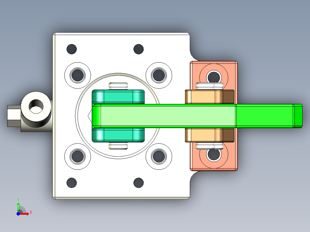 一种压紧机构前视图