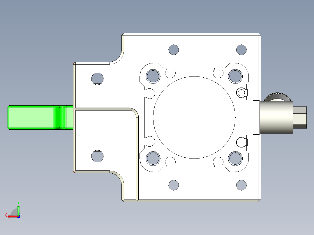 一种压紧机构后视图