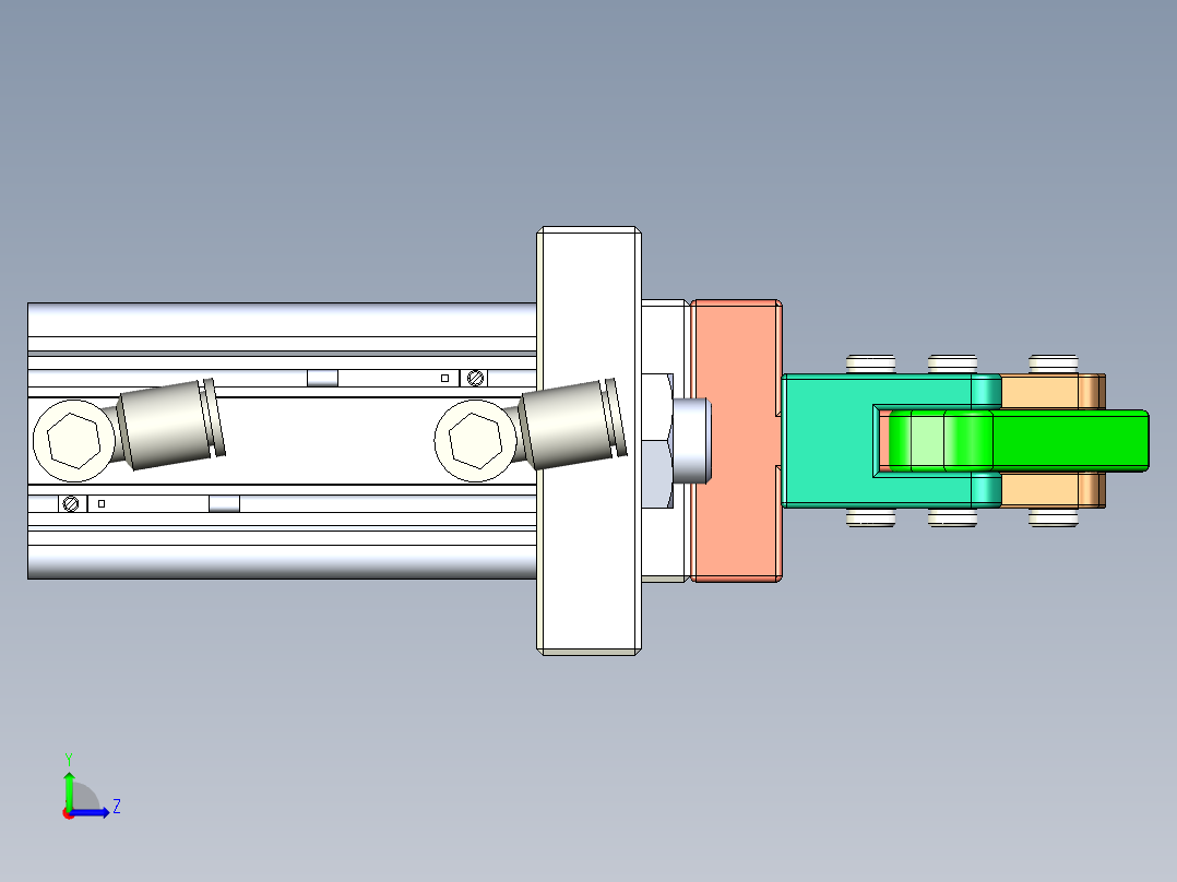一种压紧机构左视图