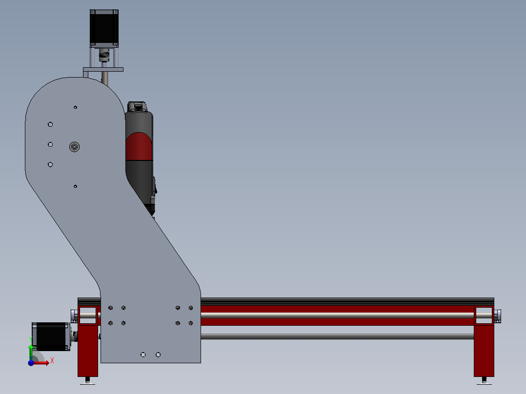 CNC milling 3 轴前视图