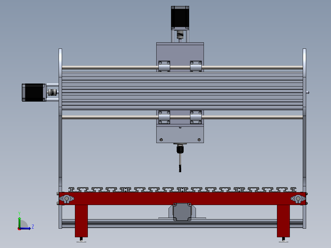 CNC milling 3 轴左视图