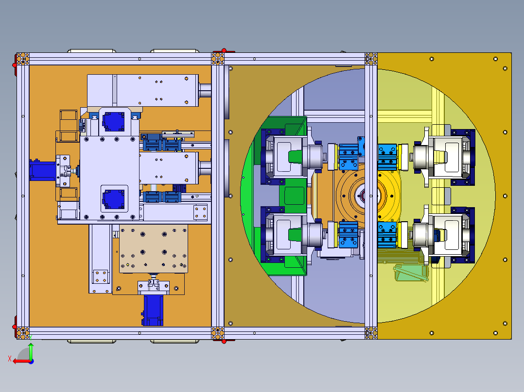 汽车刹车架自动打磨机后视图